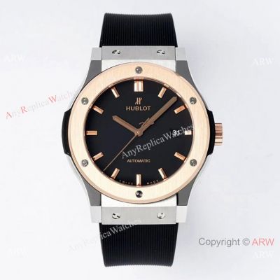 Swiss Luxury Hublot Classic Fusion Titanium Rose Gold Bezel Watch HB1110 Movement-Best Hublot Replica Watches
